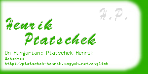 henrik ptatschek business card